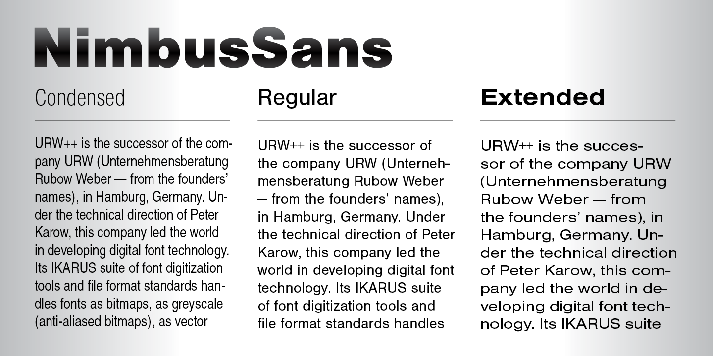 フォント Nimbus Sans