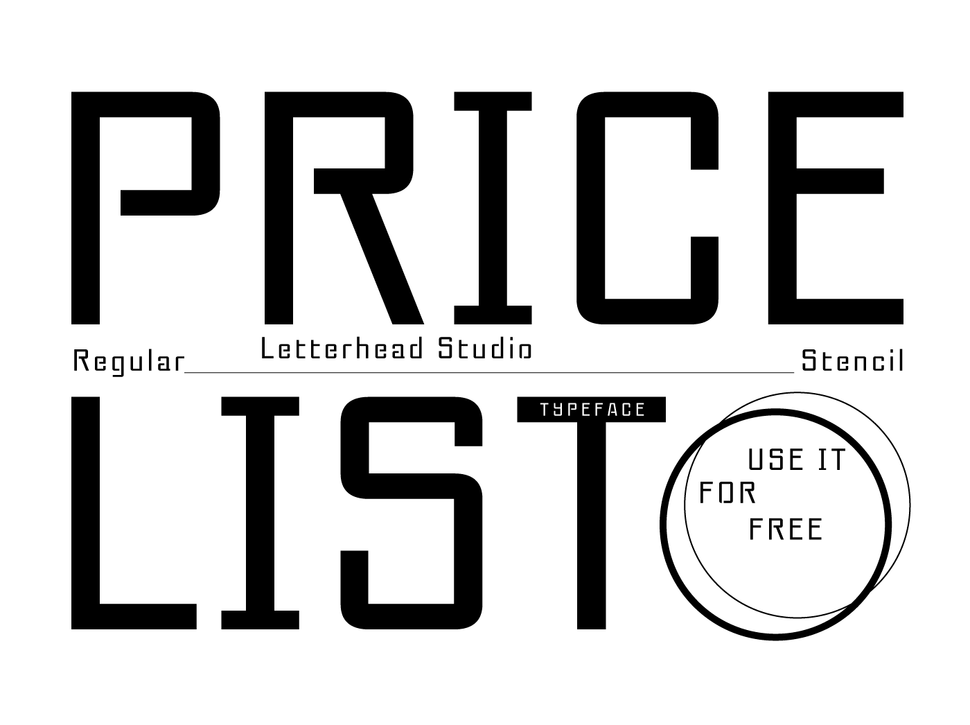 フォント Pricelist