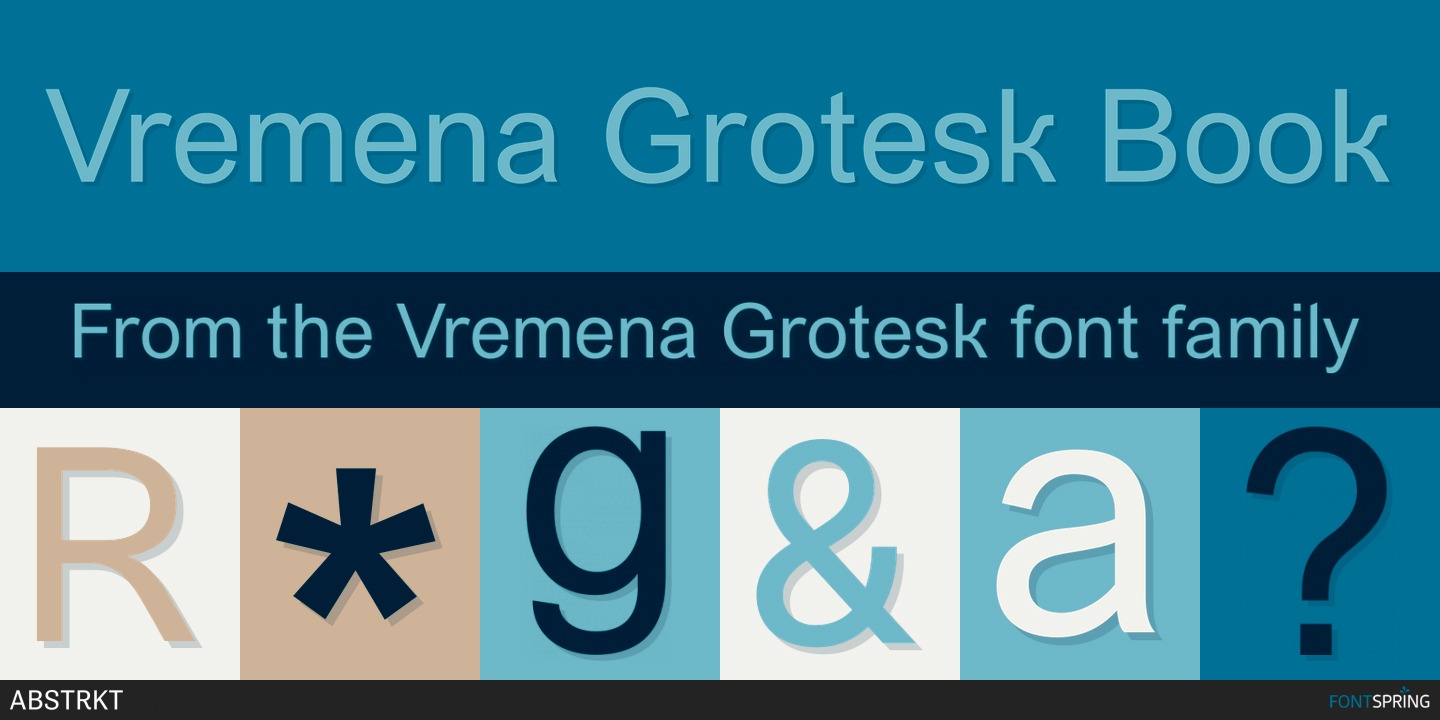 フォント Vremena Grotesk