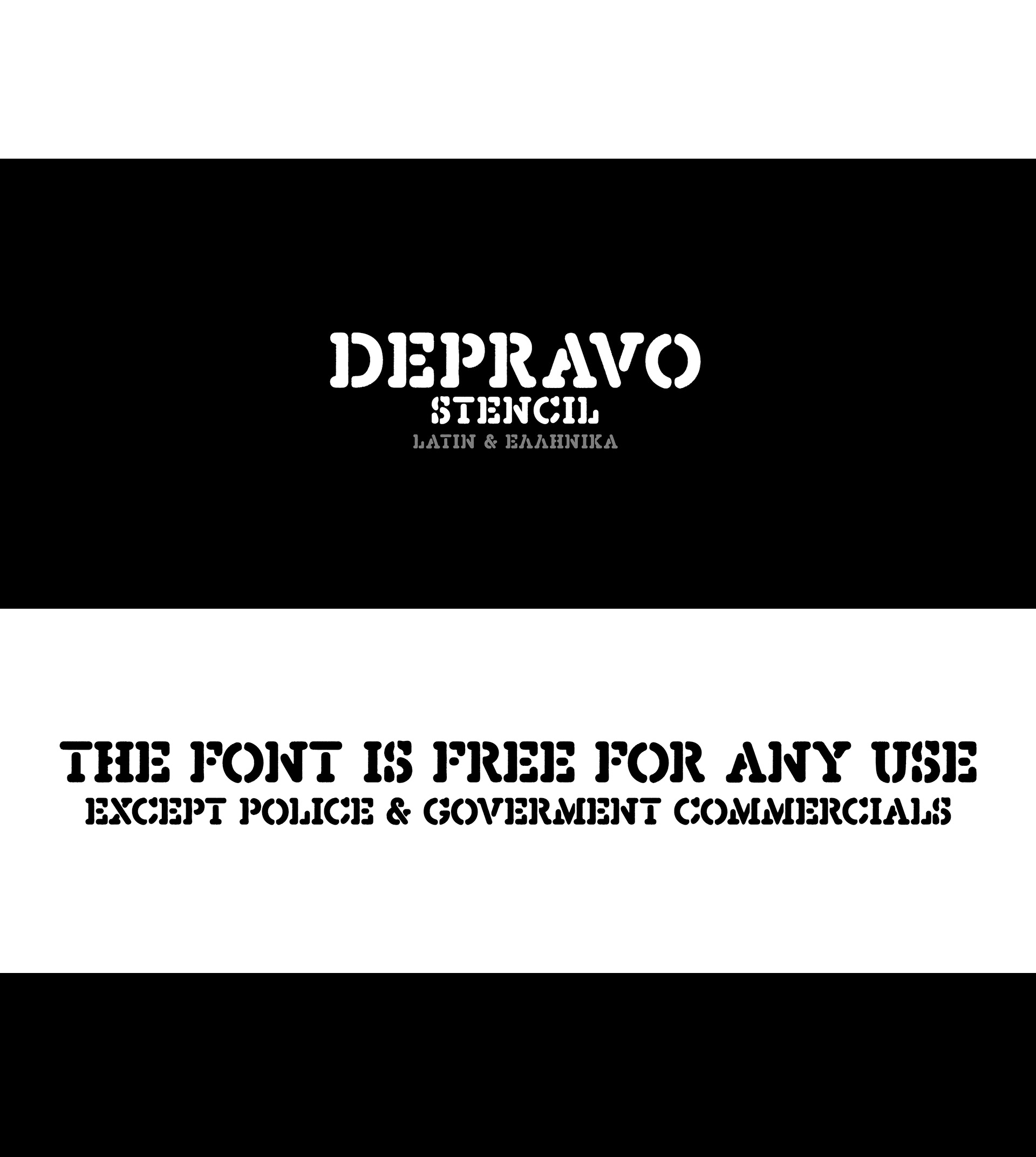 フォント Depravo Stencil 