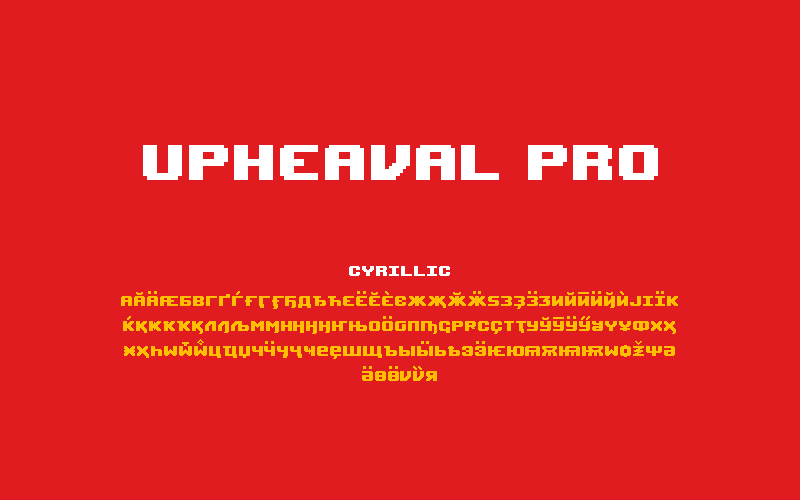 フォント Upheaval Pro