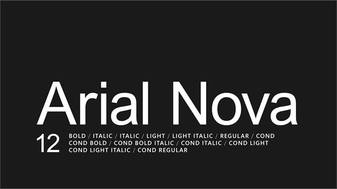 フォント Arial Nova