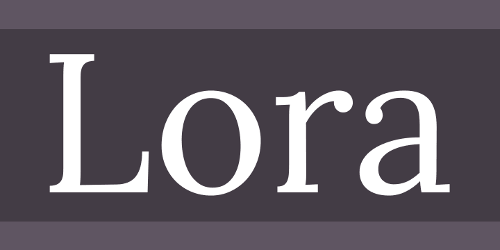 フォント Lora
