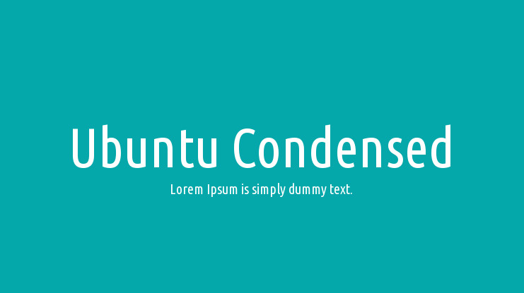 フォント Ubuntu Condensed