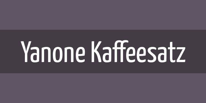 Yanone Kaffeesatz