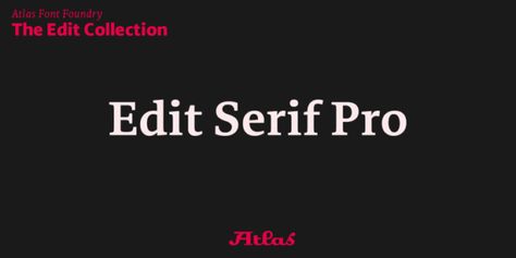 フォント Edit Serif