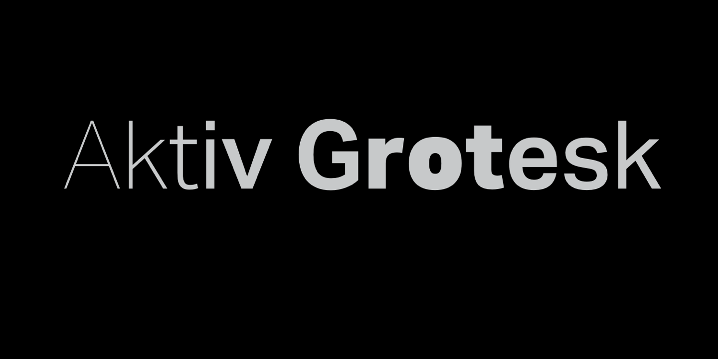 フォント Aktiv Grotesk
