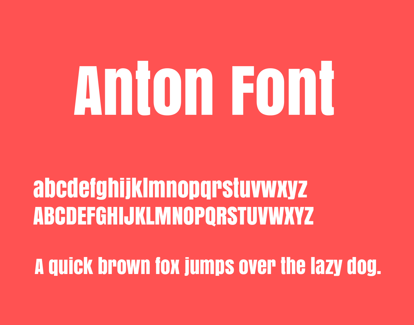フォント Anton