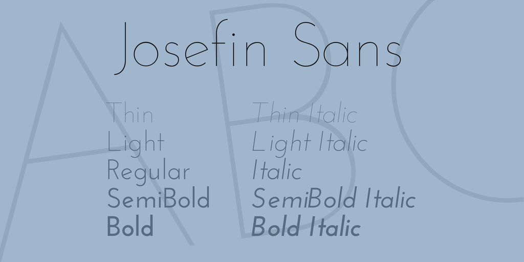 フォント Josefin Sans
