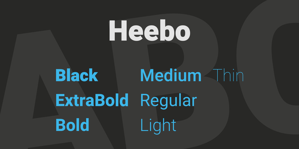 フォント Heebo
