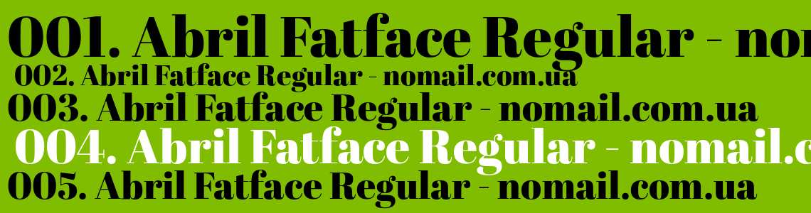 フォント Abril Fatface