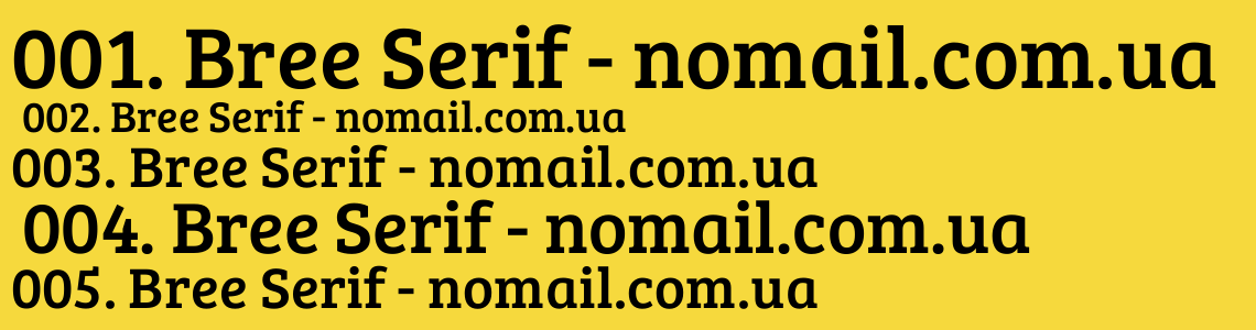 フォント Bree Serif