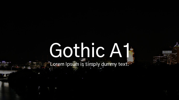 フォント Gothic A1