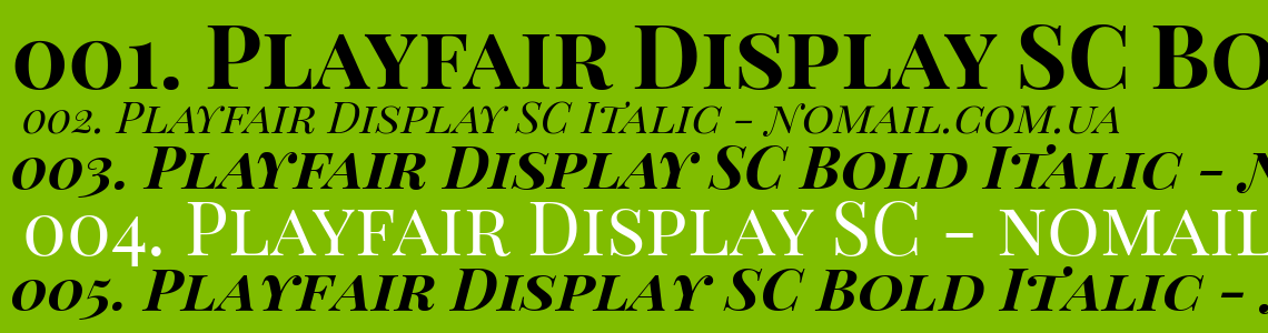 フォント Playfair Display SC