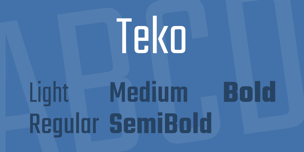 フォント Teko