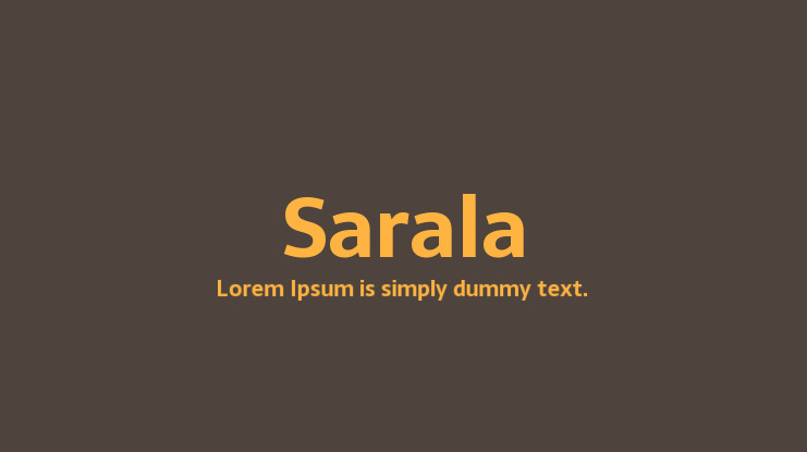 フォント Sarala