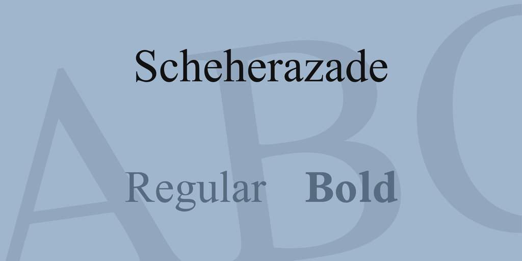 フォント Scheherazade