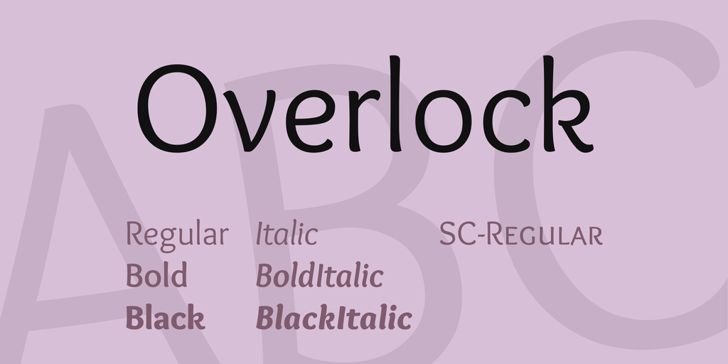 フォント Overlock