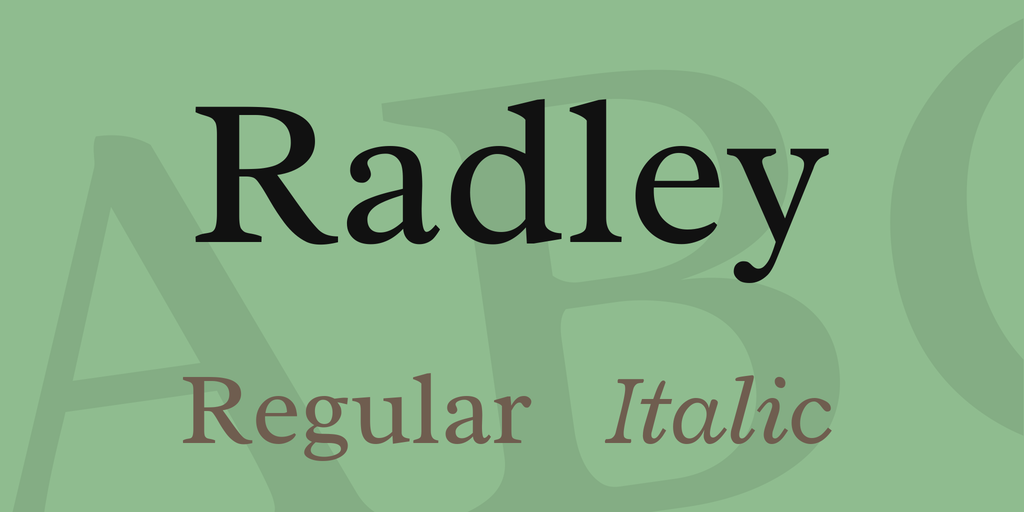 フォント Radley