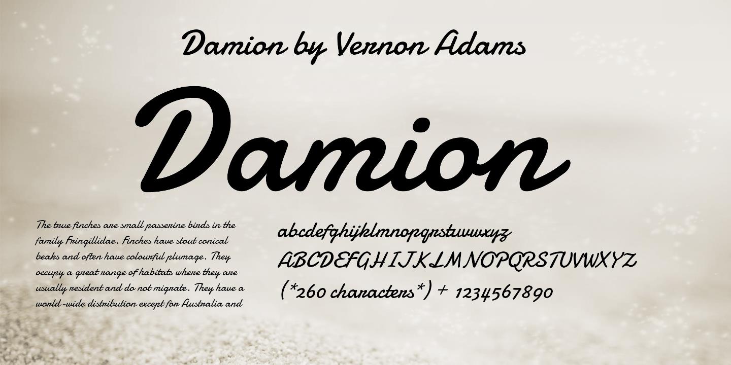 フォント Damion