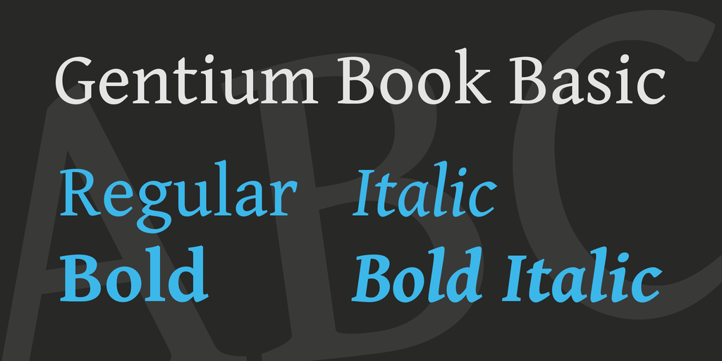 フォント Gentium Book Basic