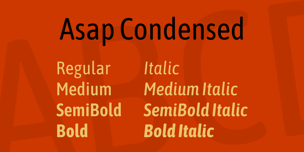 フォント Asap Condensed
