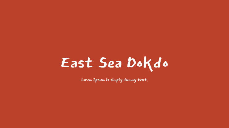 フォント East Sea Dokdo