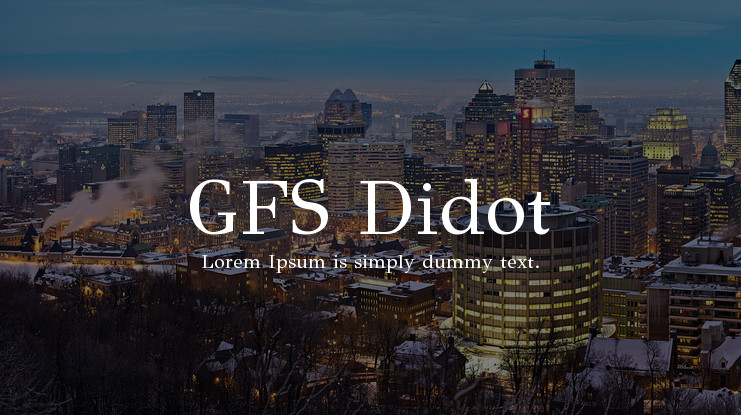 フォント GFS Didot