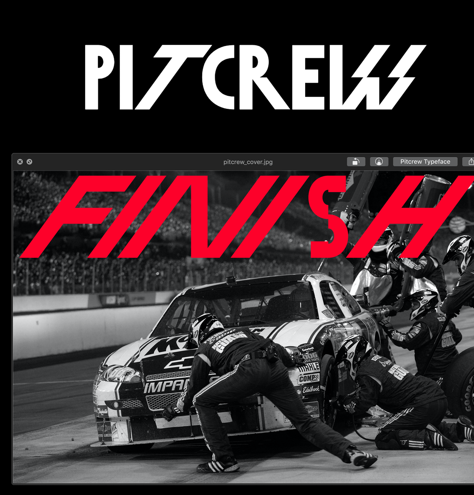 フォント Pitcrew