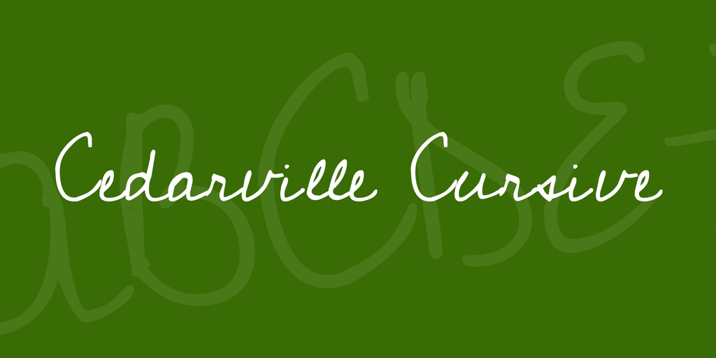 フォント Cedarville Cursive