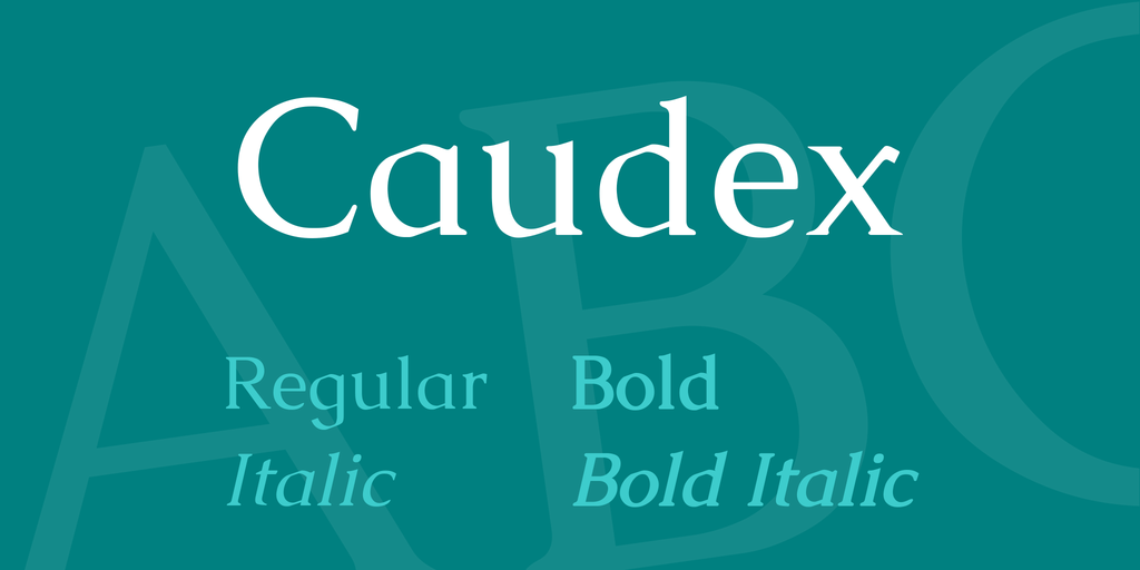 フォント Caudex