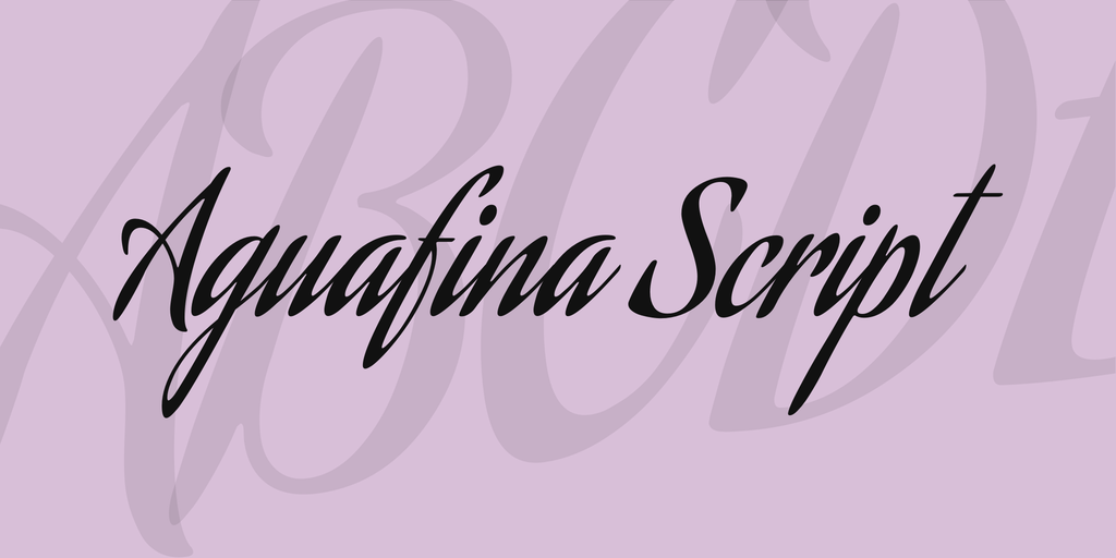 フォント Aguafina Script
