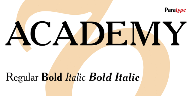 フォント Academy Serif 