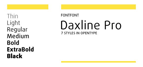 フォント Daxline Pro