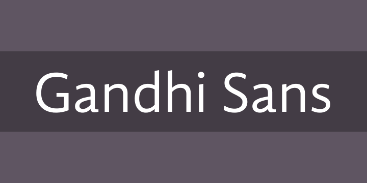 フォント Gandhi Sans