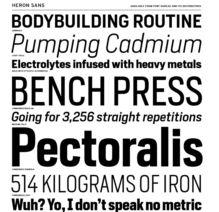 フォント Heron Sans