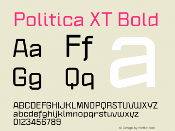 フォント Politica XT