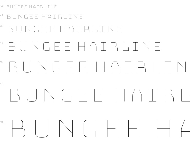 フォント Bungee Hairline
