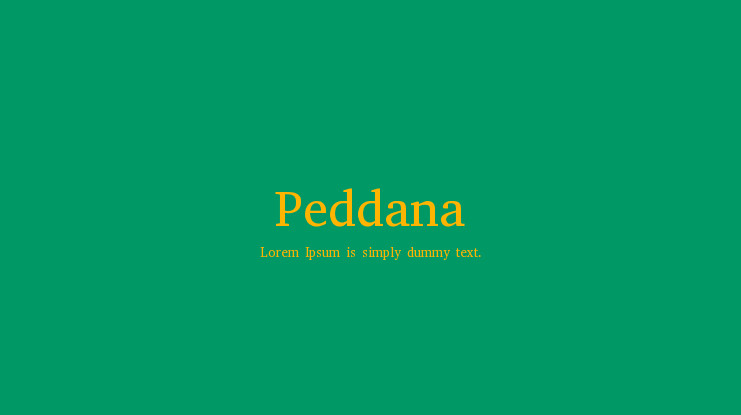 フォント Peddana