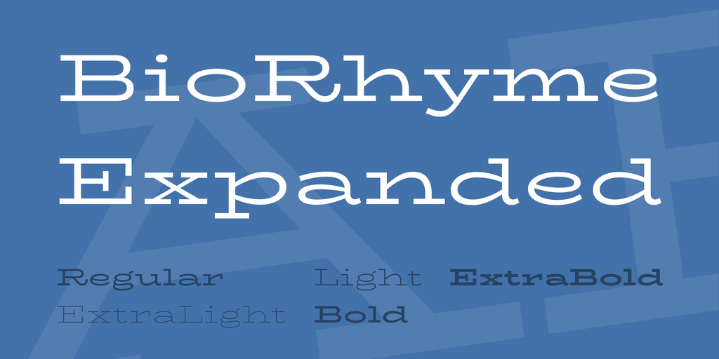 フォント BioRhyme Expanded