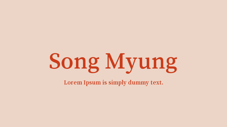 フォント Song Myung