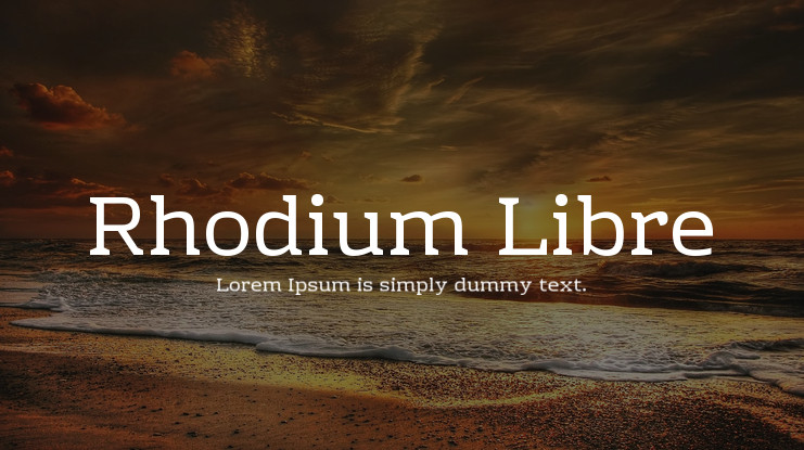 フォント Rhodium Libre