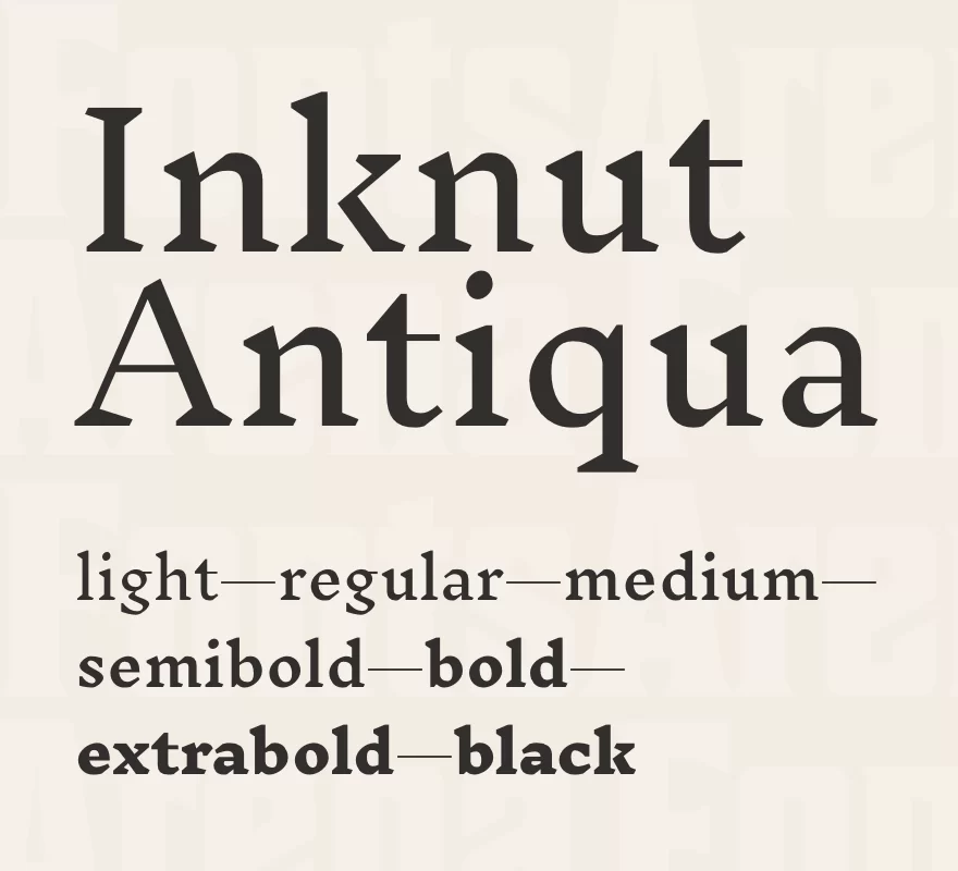 フォント Inknut Antiqua