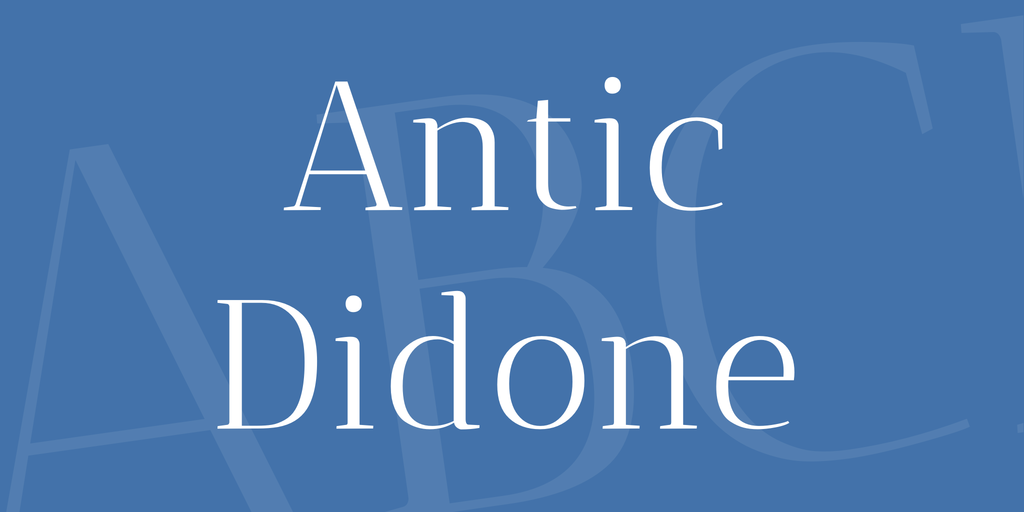 フォント Antic Didone