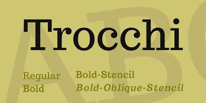 フォント Trocchi