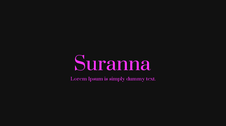フォント Suranna