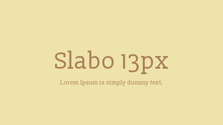 フォント Slabo 13px