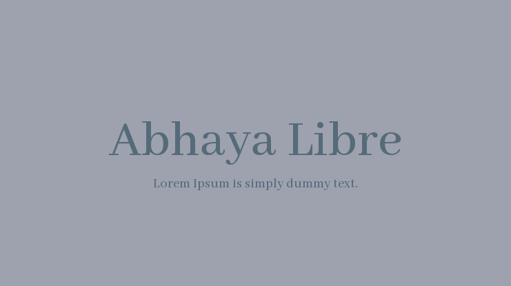 フォント Abhaya Libre