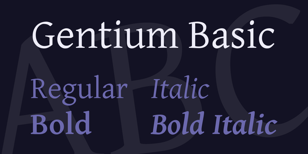 フォント Gentium Basic