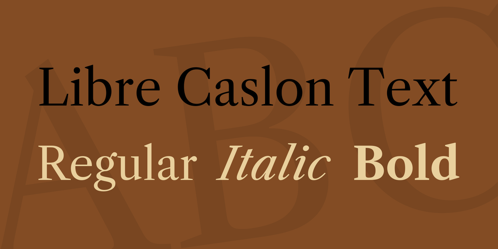 フォント Libre Caslon Text